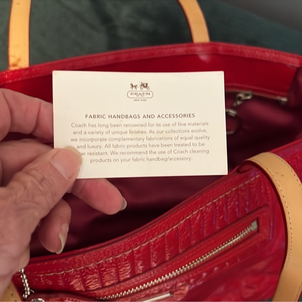 Coach ❤️ Soft Leather Red coach bag patient leather - Picture 9 of 12